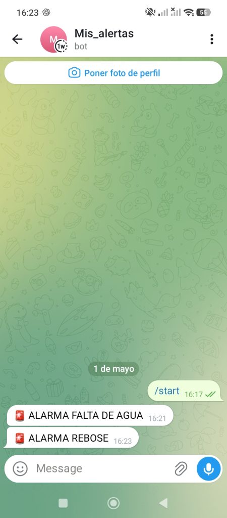 Avisos automáticos por Telegram